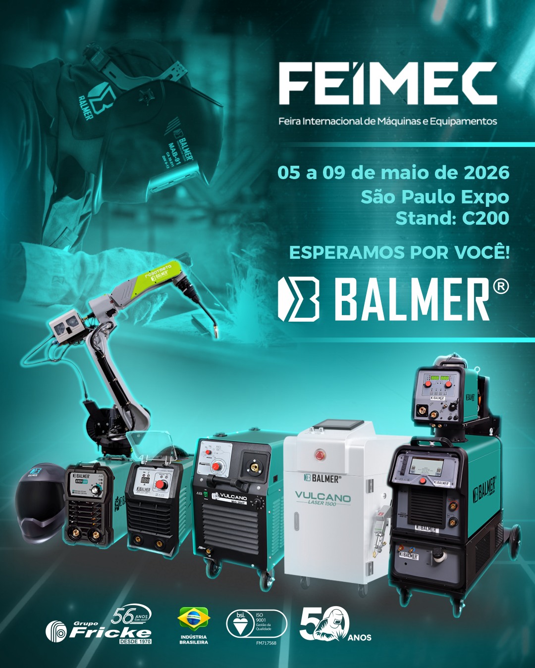 FEIMEC 2026: encontre a BALMER no estande C200