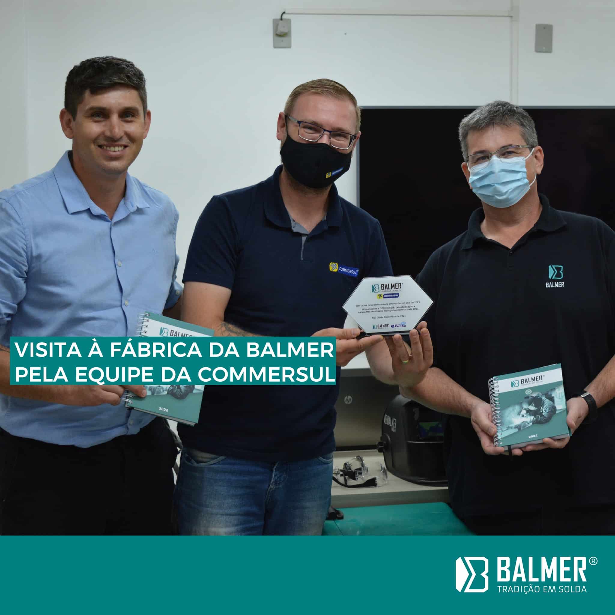 Visita a fábrica da BALMER pela equipe da Commersul