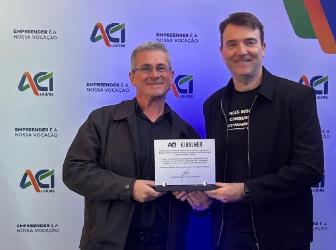 BALMER recebe homenagem da ACI de Iju� durante a ExpoFest 2026 pelos seus 50 anos de hist�ria
