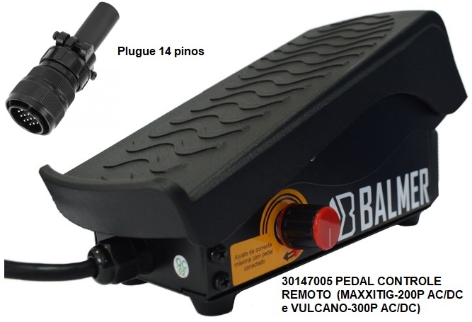 Foto 1 - Pedal Controle remoto para TIG (MAXXITIG-200P AC/DC / VULCANO-300P AC/DC) 14Pin